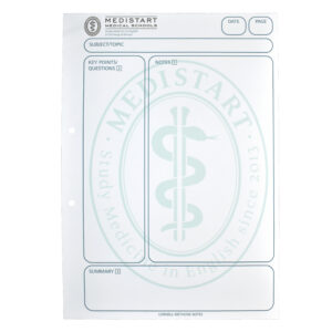 Cuaderno Cornell A4 para estudiantes de medicina con sistema de notas